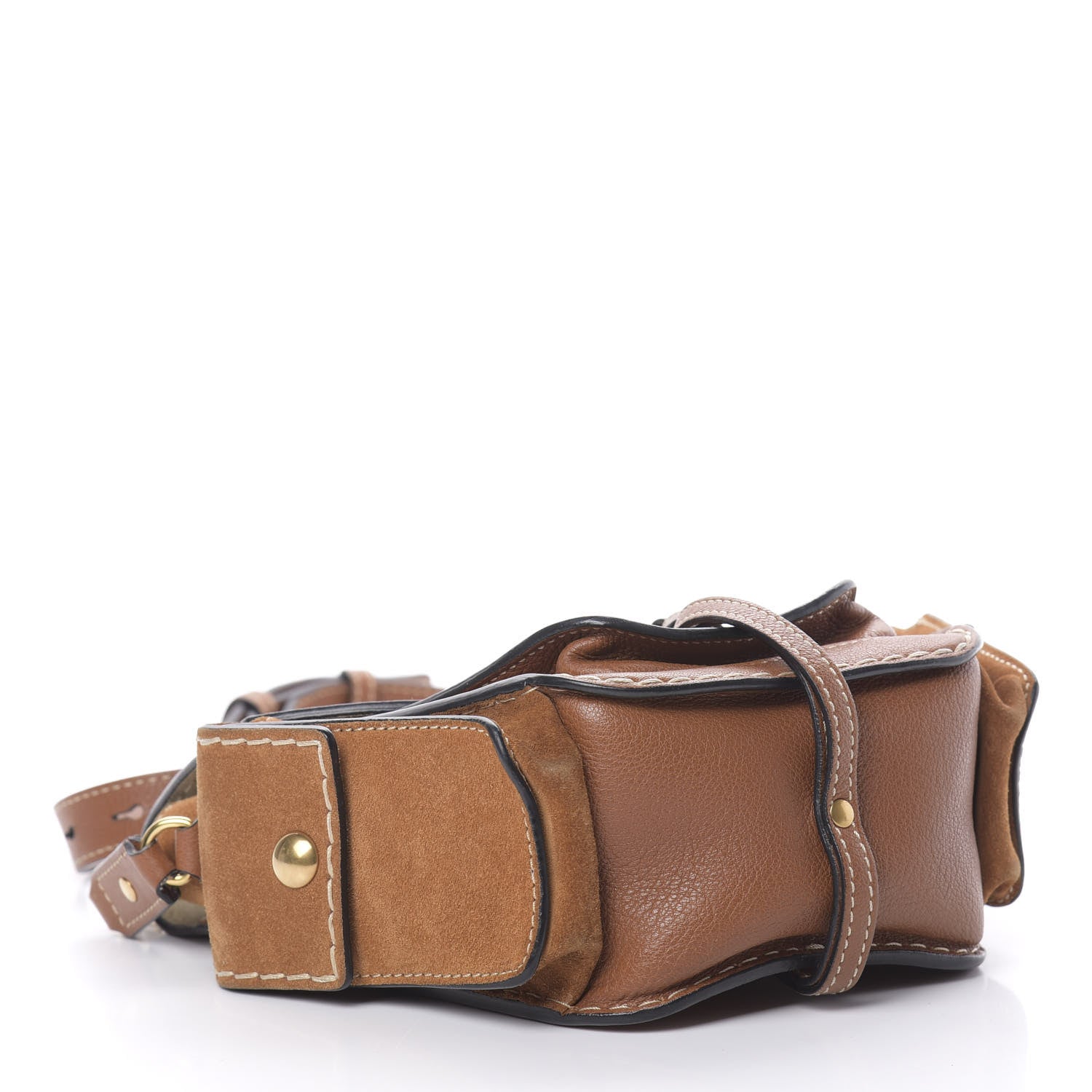 Chloe Calfskin Suede Small Jodie Camera Bag Caramel 4 of 10