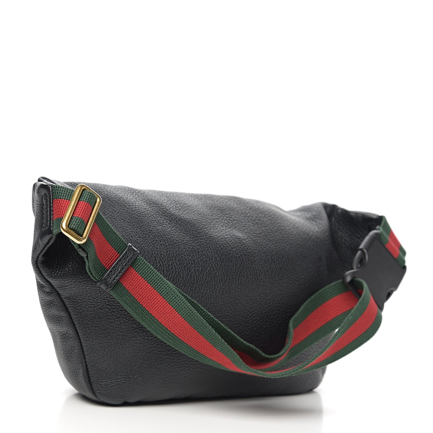 Grained Calfskin Logo Belt Bag Black