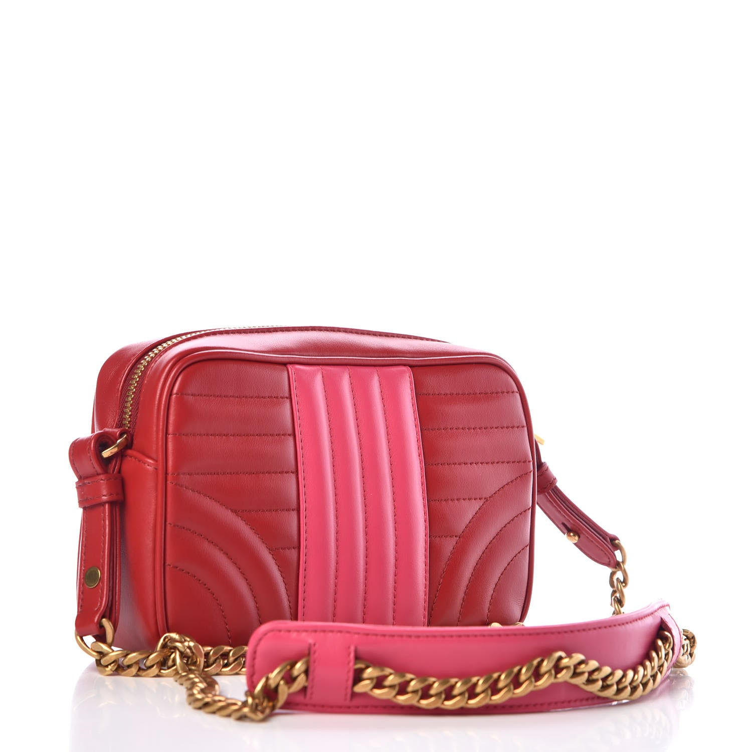 Prada Soft Calfskin Diagramme Crossbody Bag Rosso 3 of 8
