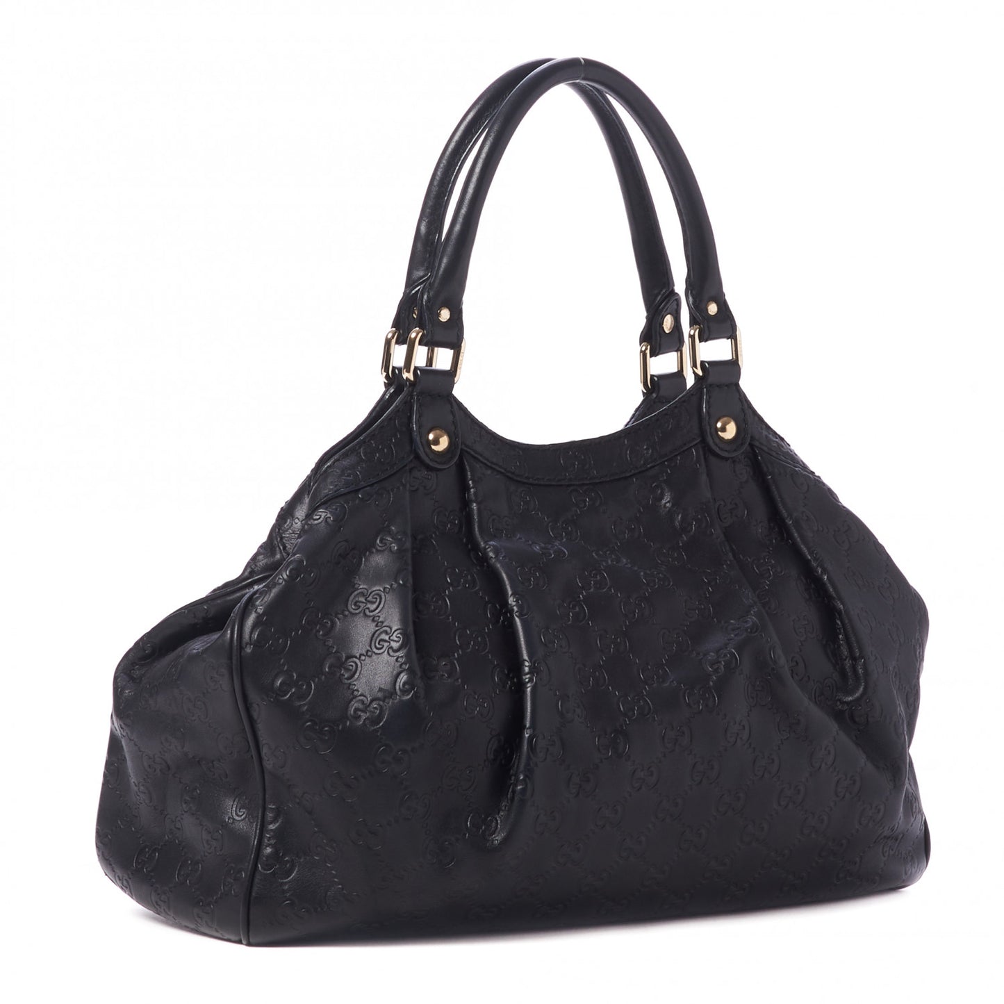 Guccissima Medium Sukey Tote Black