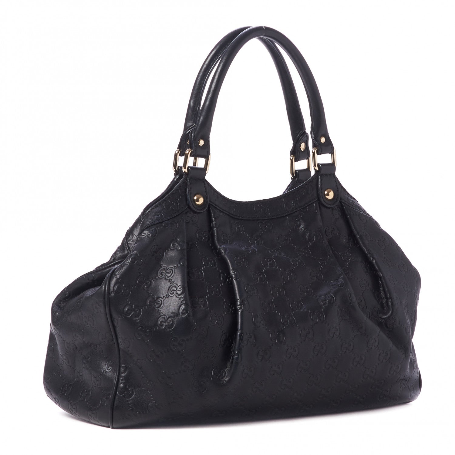 Gucci Guccissima Medium Sukey Tote Black 3 of 9