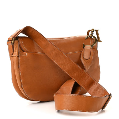 Christian Dior Grained Calfskin Saddle Pouch Brown 3 of 11