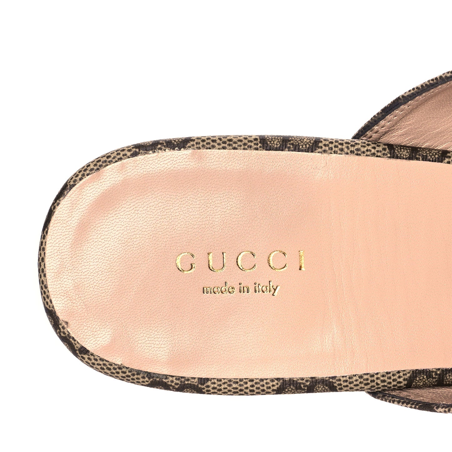 GG Supreme Monogram Tiger Womens Princetown Slippers 41 Beige Red