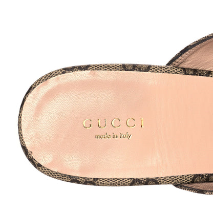 Gucci GG Supreme Monogram Tiger Womens Princetown Slippers 41 Beige Red 7 of 9