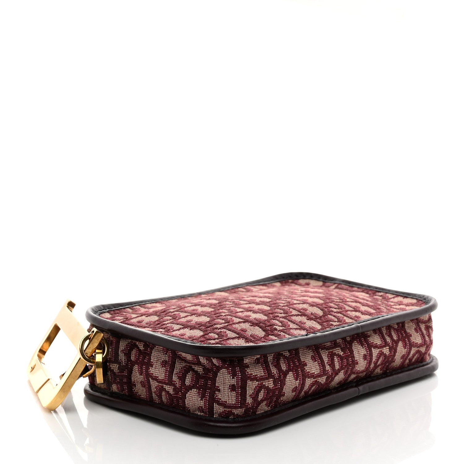 Christian Dior Oblique Diorquake Clutch Burgundy 4 of 7