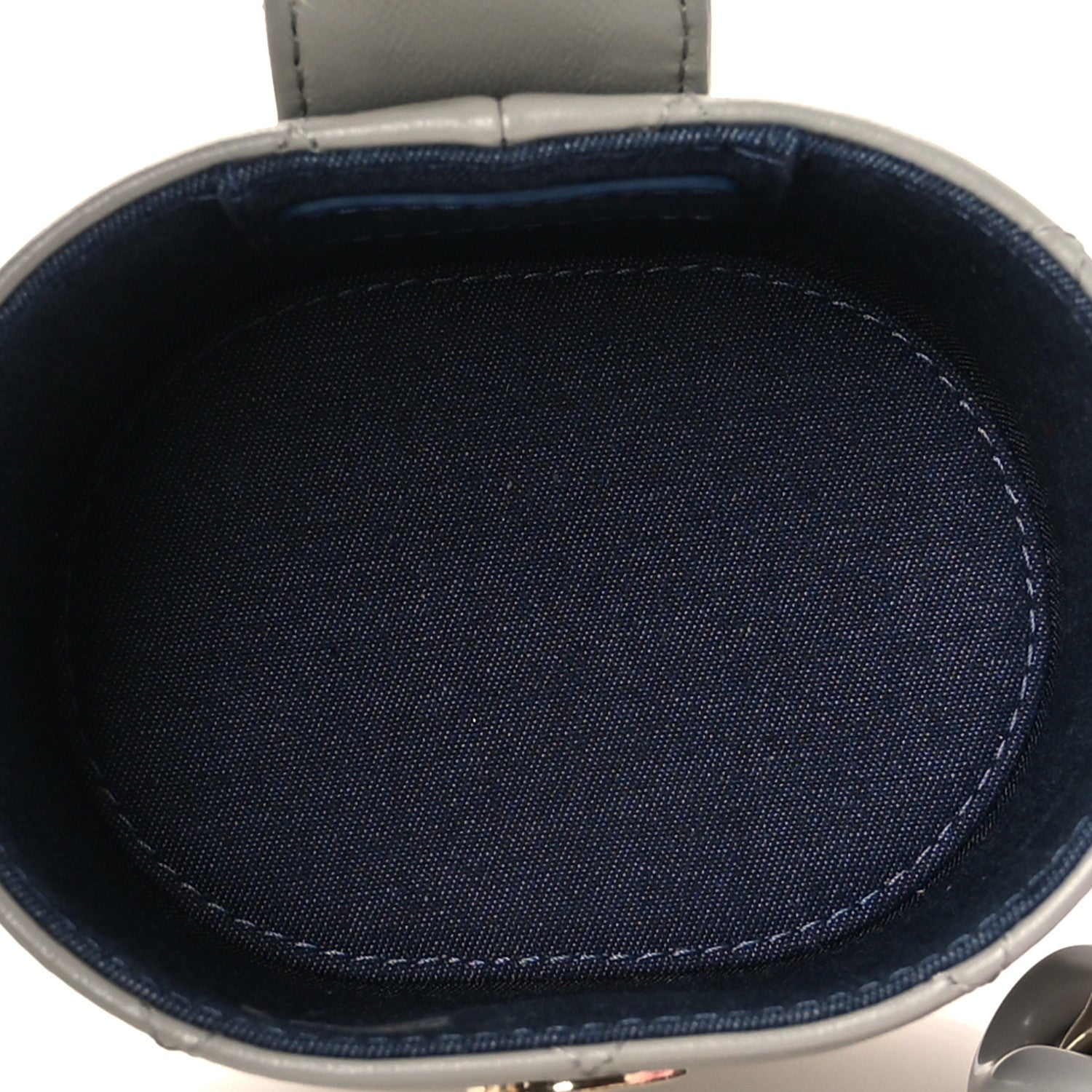 Chanel Lambskin Quilted Mini Vanity Case With Chain Grey 5 of 11