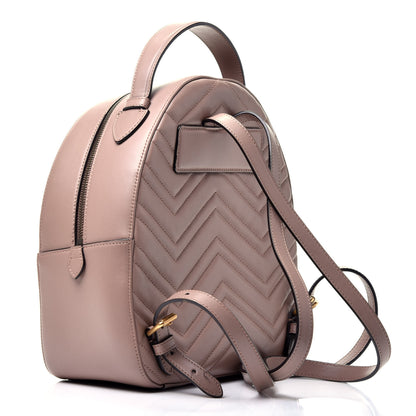 Gucci Calfskin Matelasse GG Marmont Dome Backpack Porcelain Rose 3 of 9