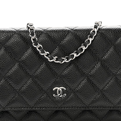 Chanel Caviar Quilted Wallet On Chain WOC Black 9 of 13