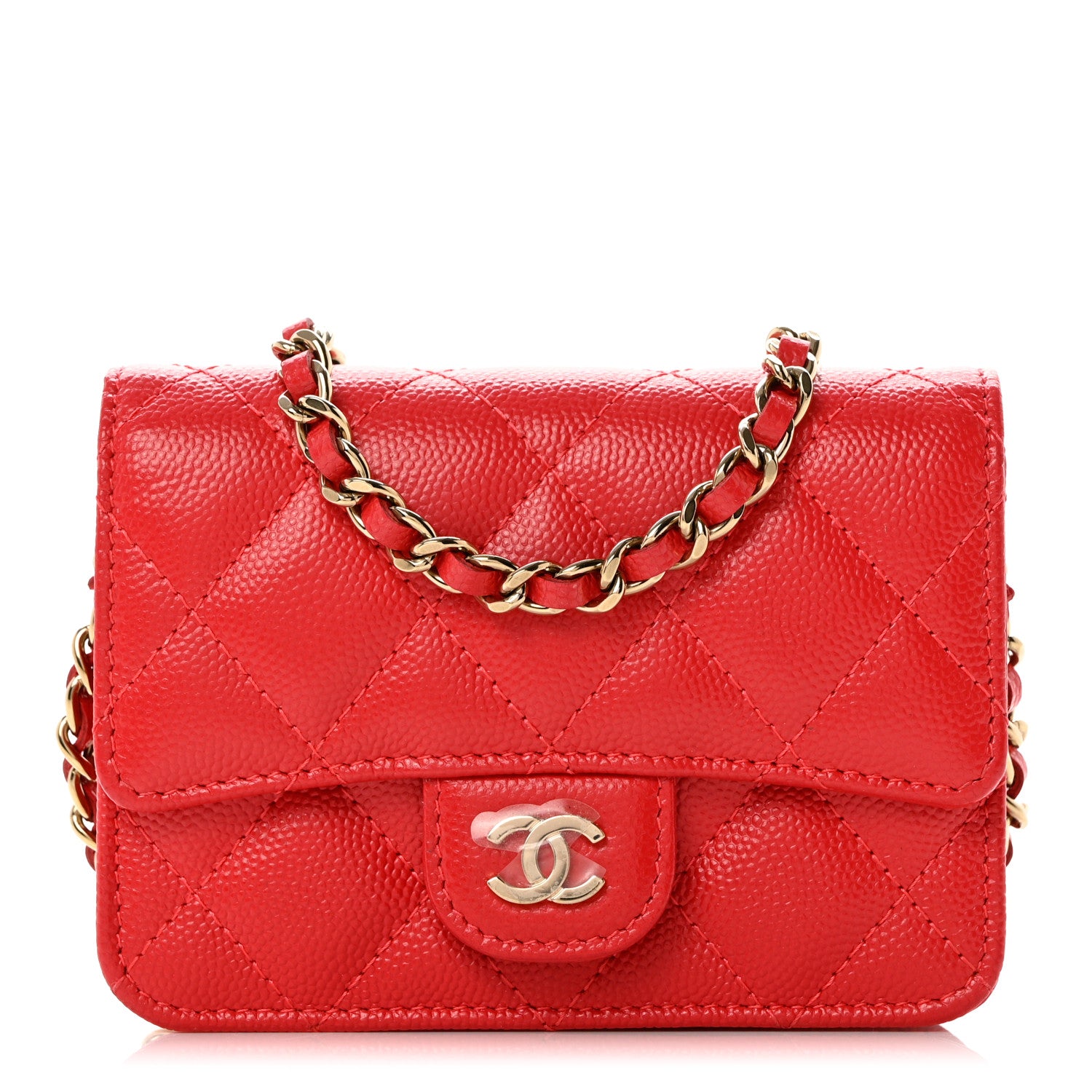 Chanel Caviar Quilted Mini Bag Red 1 of 9