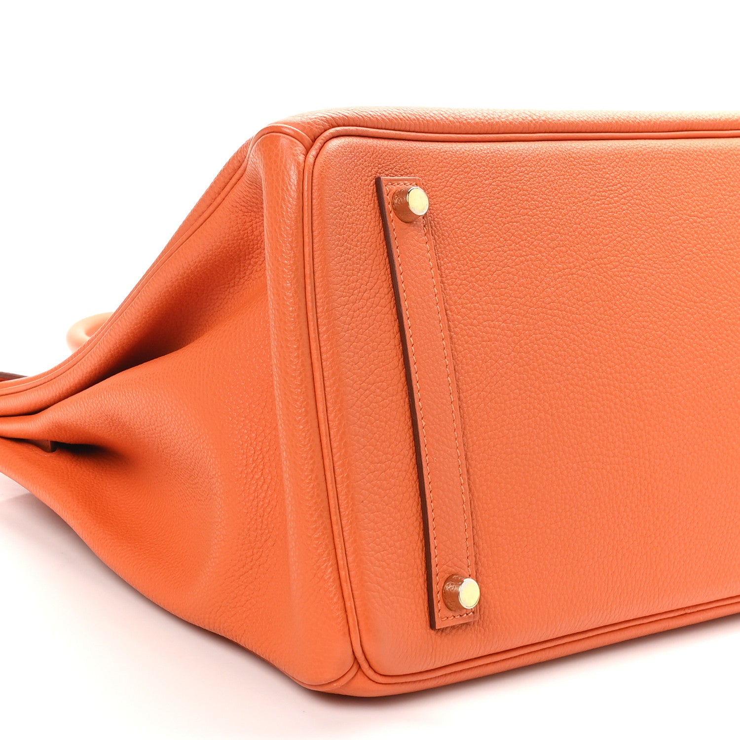 Hermes Taurillon Clemence Birkin 35 Orange 9 of 10