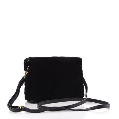 Saint Laurent Velvet Y Quilted Monogram Toy Loulou Chain Satchel French Black 3 of 10