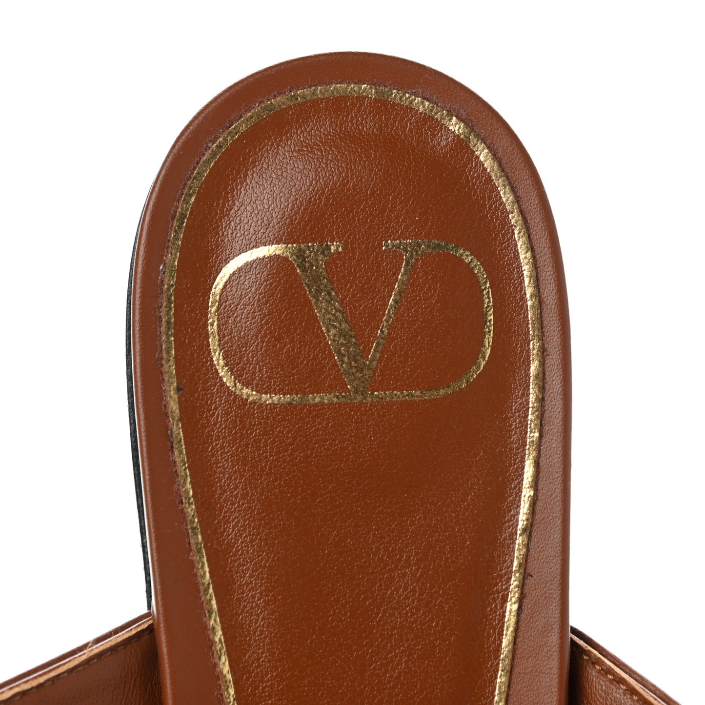 Calfskin Roman Stud Ankle Strap Flat Mules 39.5 Selleria