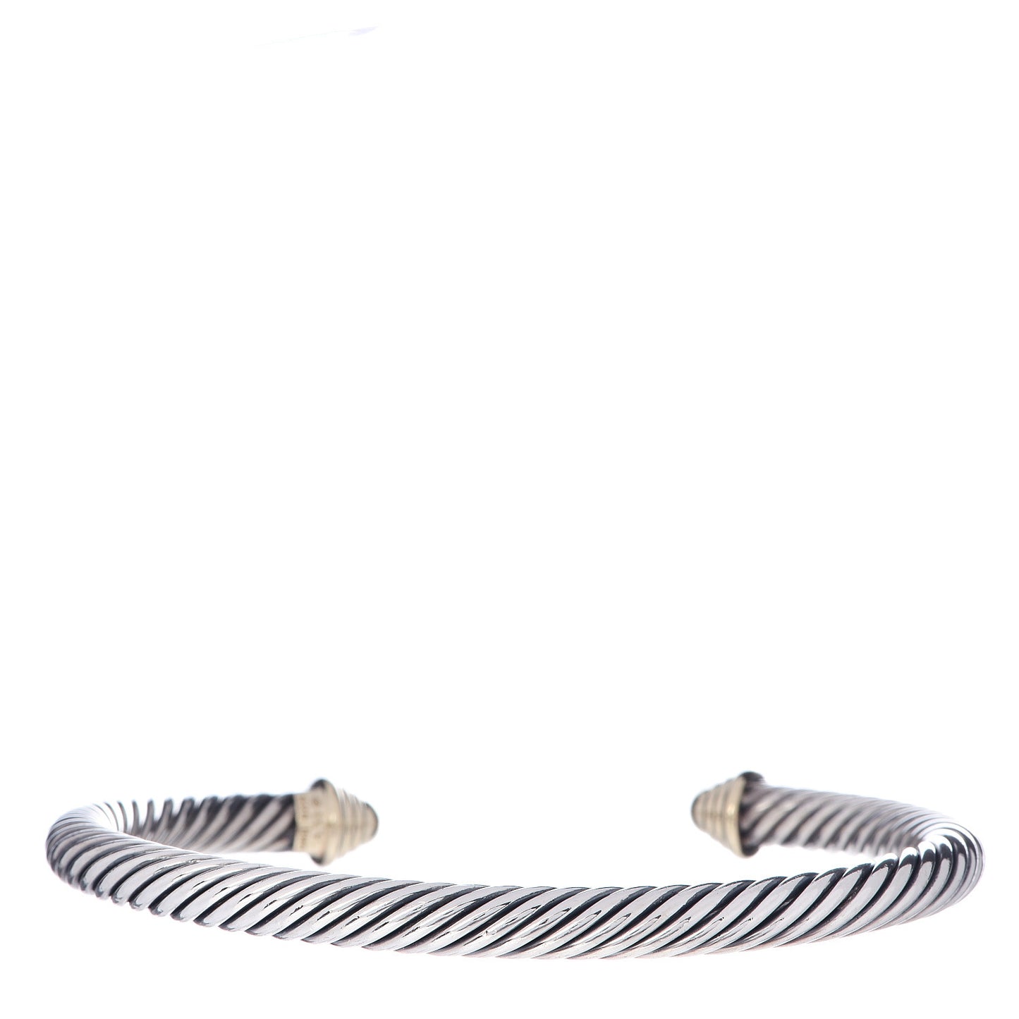 Sterling Silver 14K Yellow Gold 5mm Cable Classics Bracelet