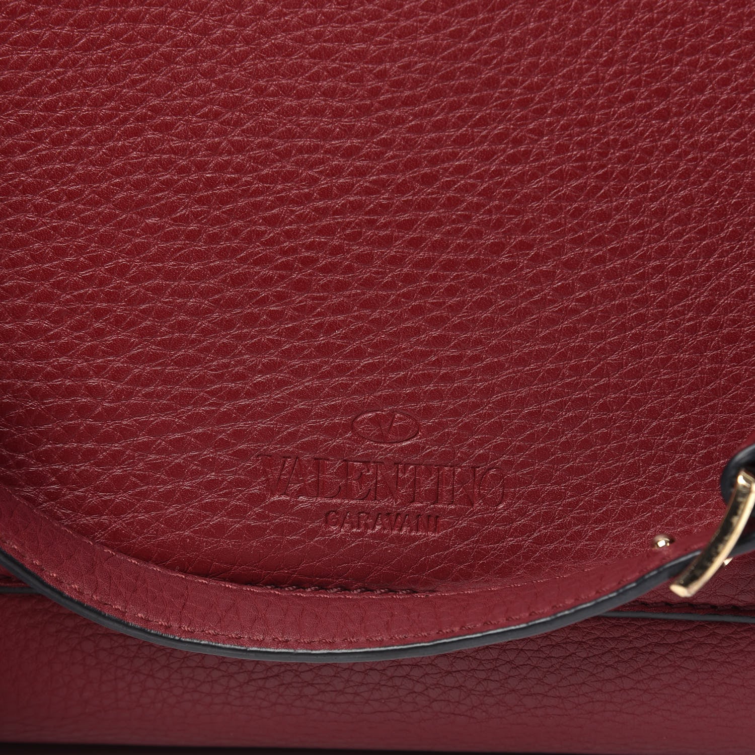 Valentino Garavani Pebbled Calfskin Large JoyLock Satchel Camelia 11 of 12