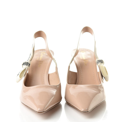 Christian Dior Patent Ribbon J'Adior Slingback 65mm Pumps 39.5 Nude 2 of 10