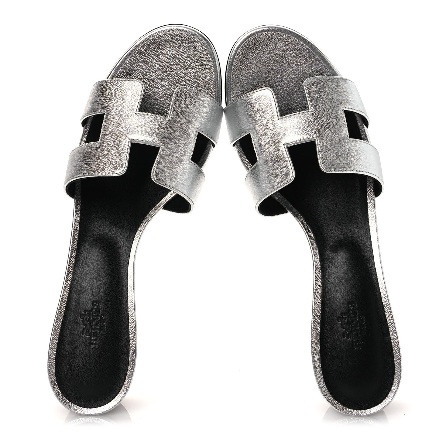 Metallic Nappa Oasis Sandals 41 Argent