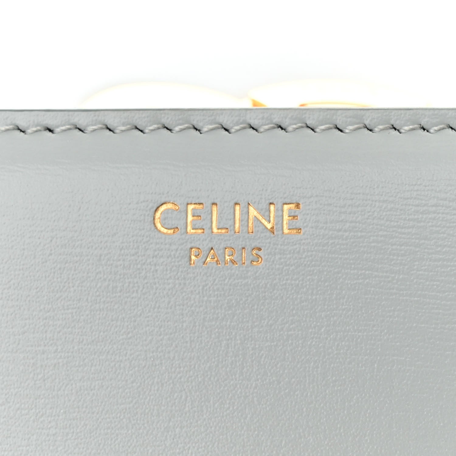 Celine Shiny Calfskin Medium Triomphe Soft Blue 6 of 11