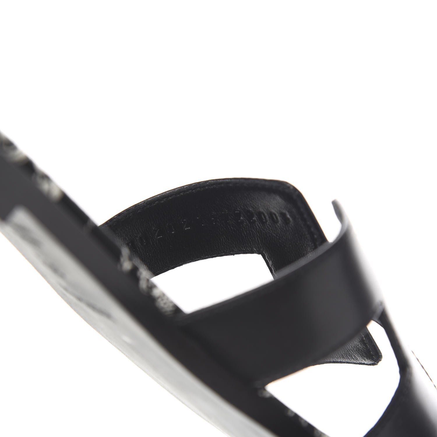 Hermes Calfskin Oran Sandals 36.5 Black 8 of 9
