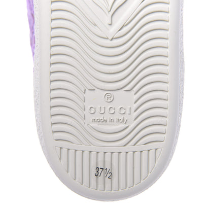 Gucci Lace Crystal Sylvie Web Flower Leaf Womens Ace Sneakers 37.5 Wisteria Perfect Pink 9 of 10