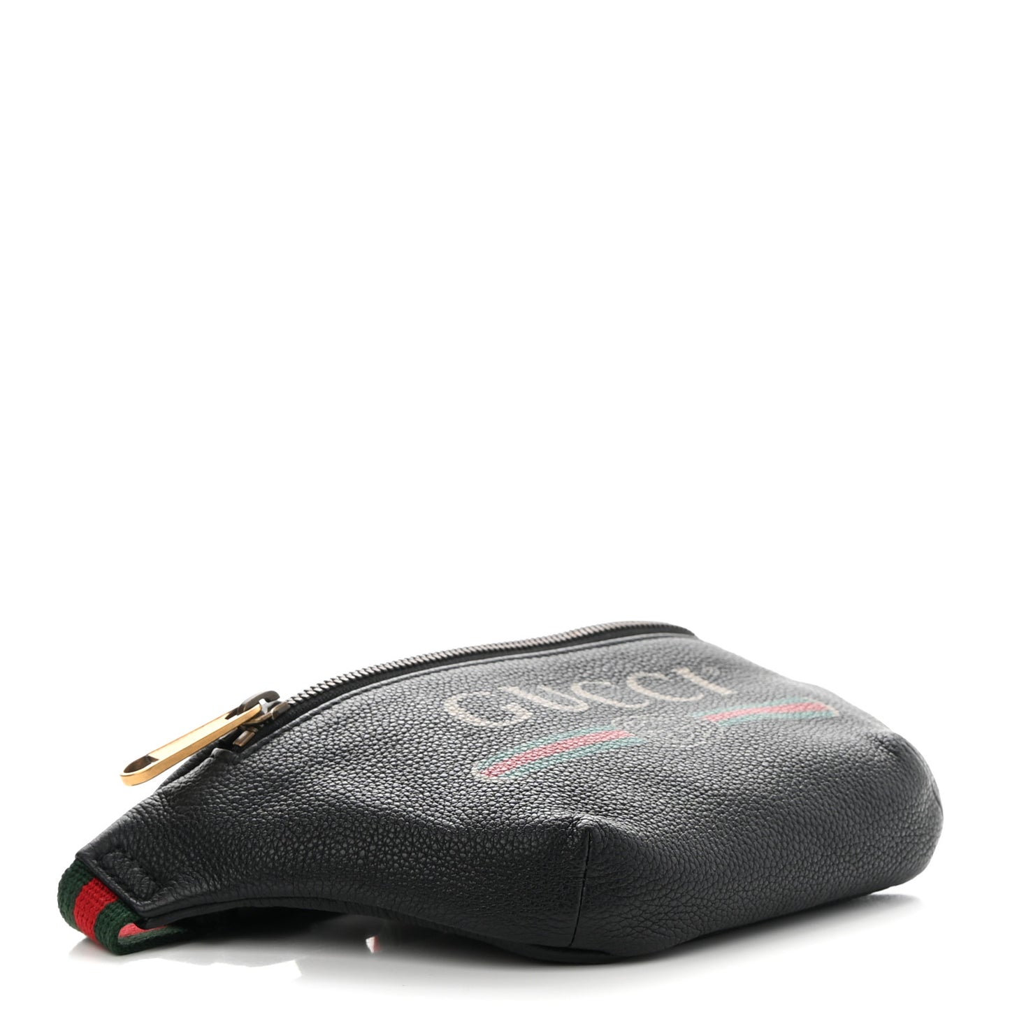 Grained Calfskin Small Logo Belt Bag Black