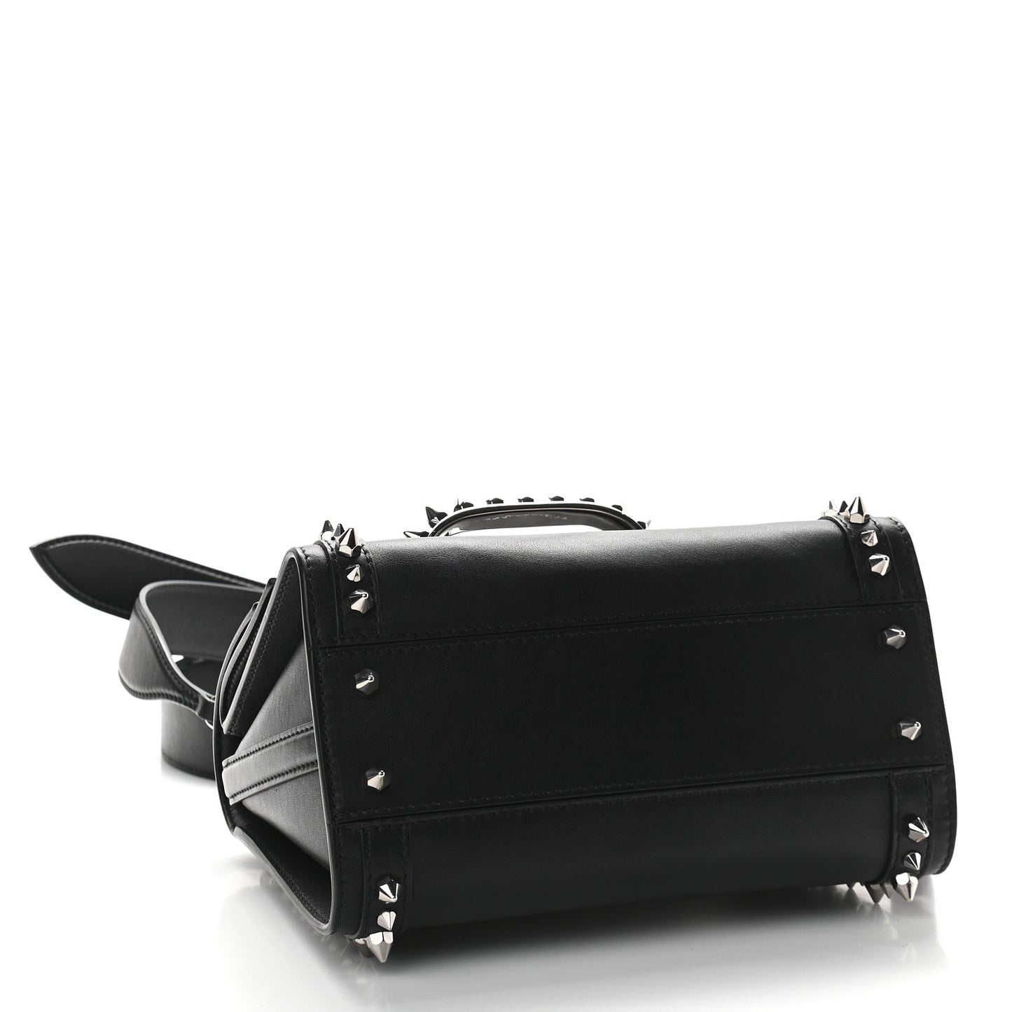 Calfskin Studded The Small Story Bag Black