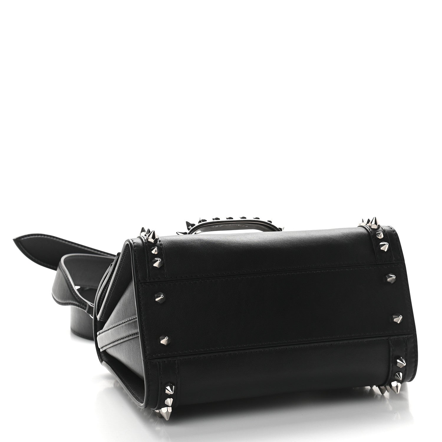 Alexander McQueen Calfskin Studded The Small Story Bag Black 4 of 8