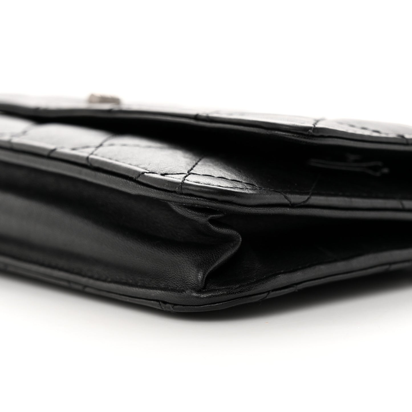 Aged Calfskin Reissue Wallet On Chain WOC Black