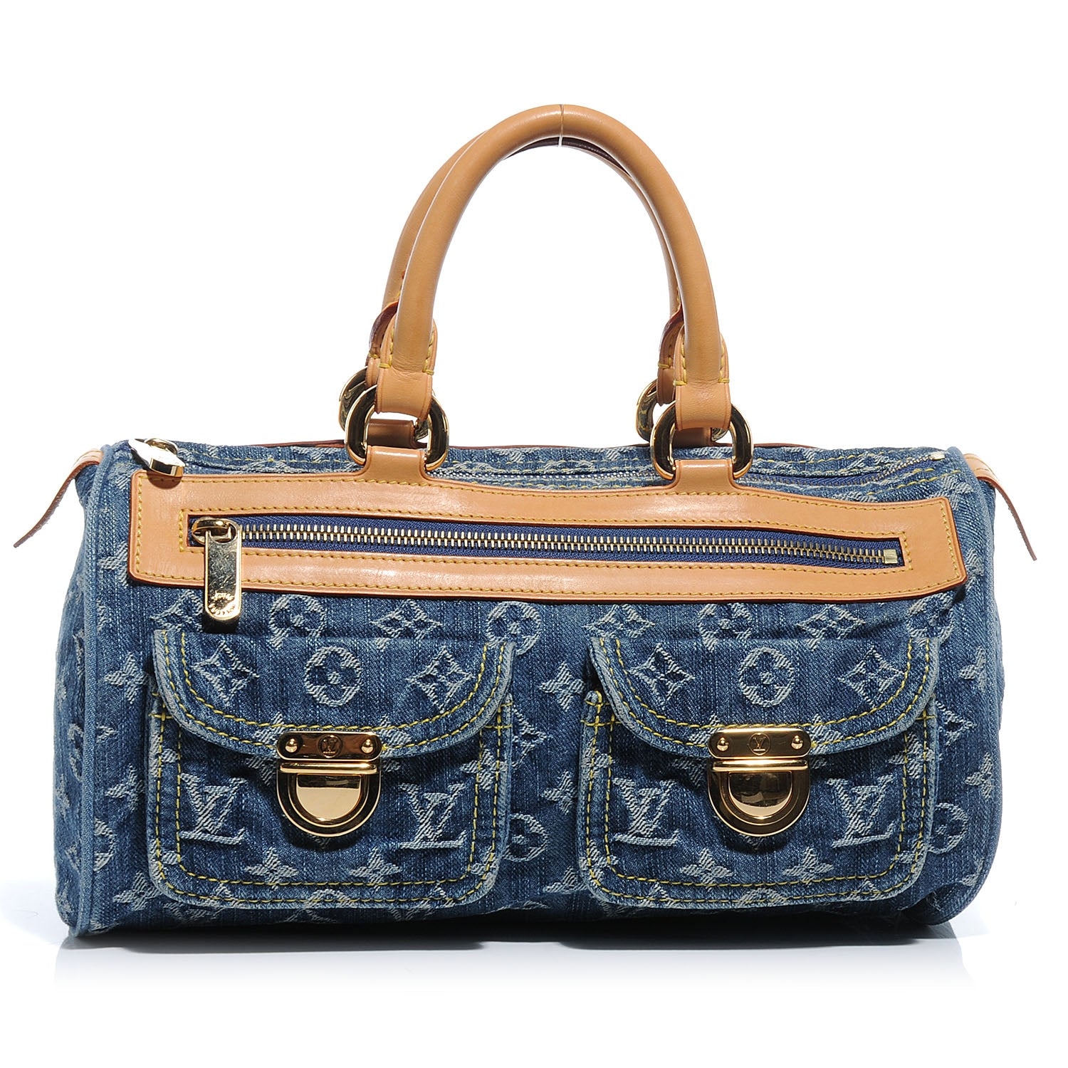 Louis Vuitton Monogram Denim Neo Speedy Blue 1 of 7
