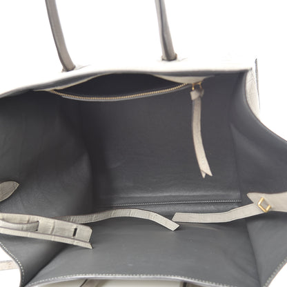Celine Crocodile Embossed Nubuck Medium Phantom Luggage Grey 5 of 24