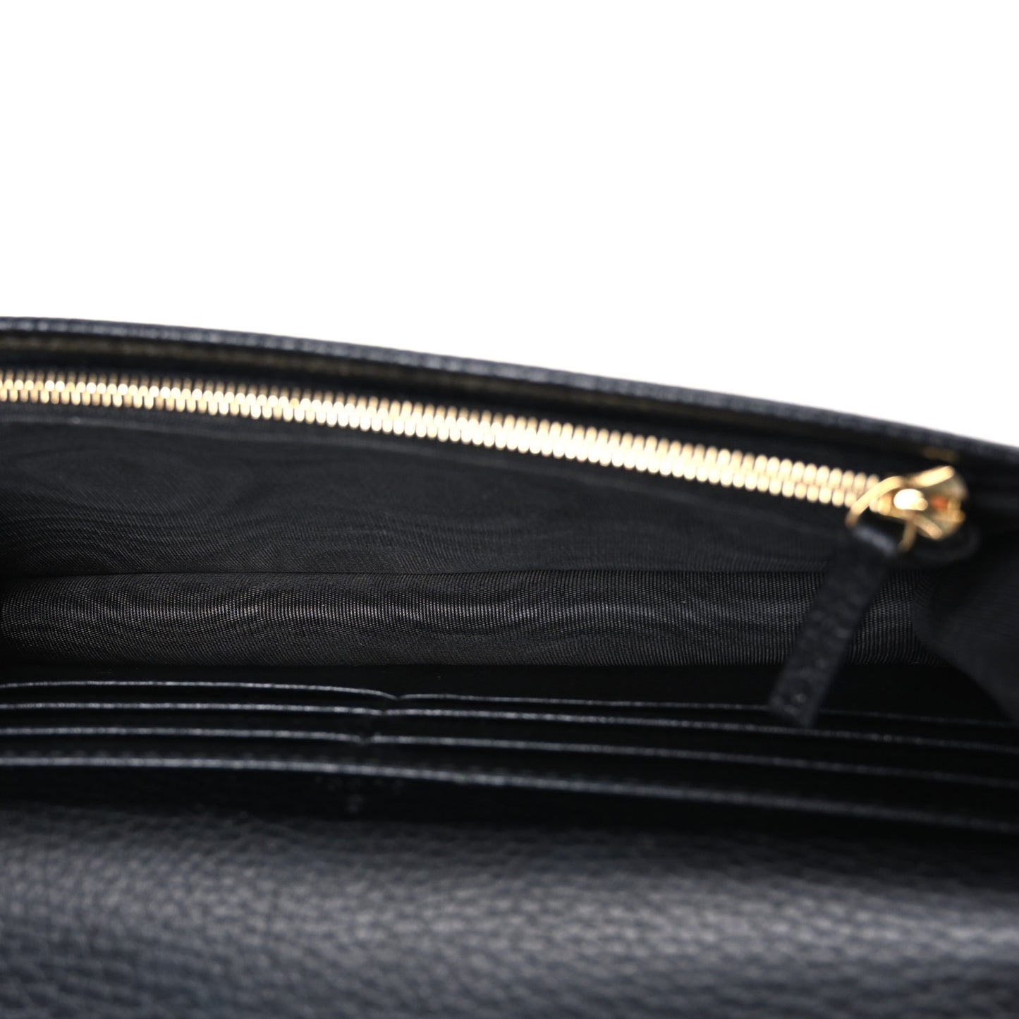 Calfskin Mini GG Marmont Chain Wallet Black