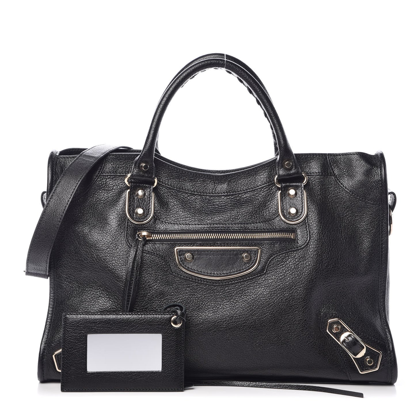 Chevre Gold Metallic Edge Hardware City Black