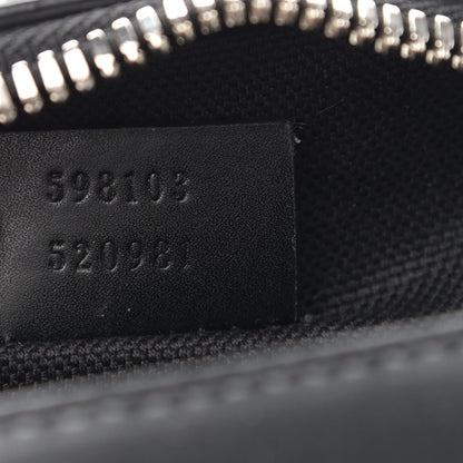 Gucci GG Supreme Monogram Appia Calfskin Web Small Camera Messenger Bag Black Grey 7 of 11