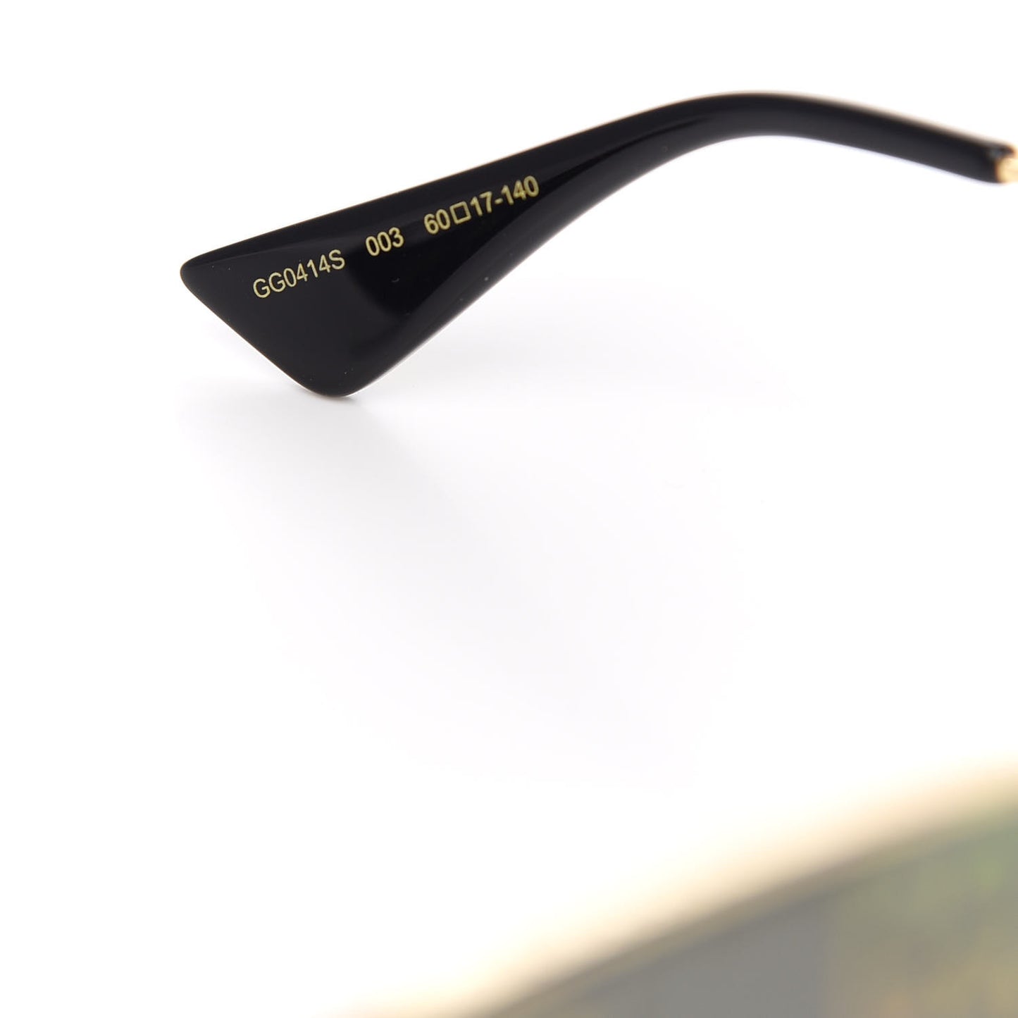 Metal Rectangular Frame Sunglasses GG0414S Gold Multicolor