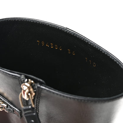 Gucci Calfskin Signoria Ankle Boots 36 Black 8 of 9