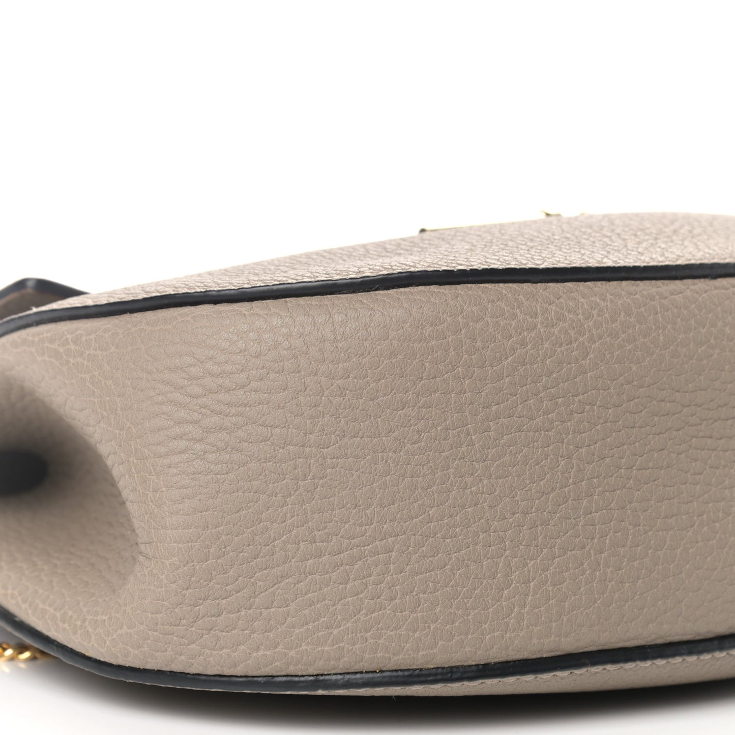 Grained Lambskin Drew Shoulder Bag Motty Grey