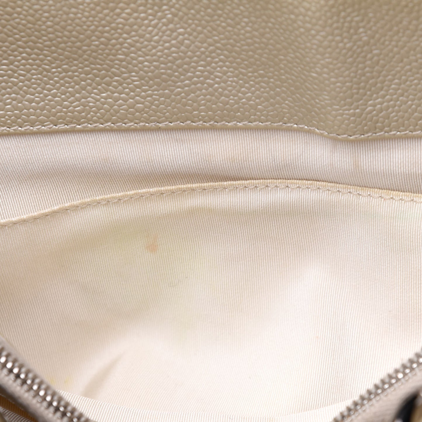 Metallic Caviar Quilted Grand Shopping Tote GST Pearl