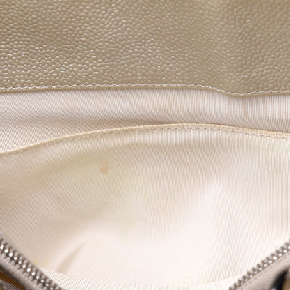 Chanel Metallic Caviar Quilted Grand Shopping Tote GST Pearl 16 of 16