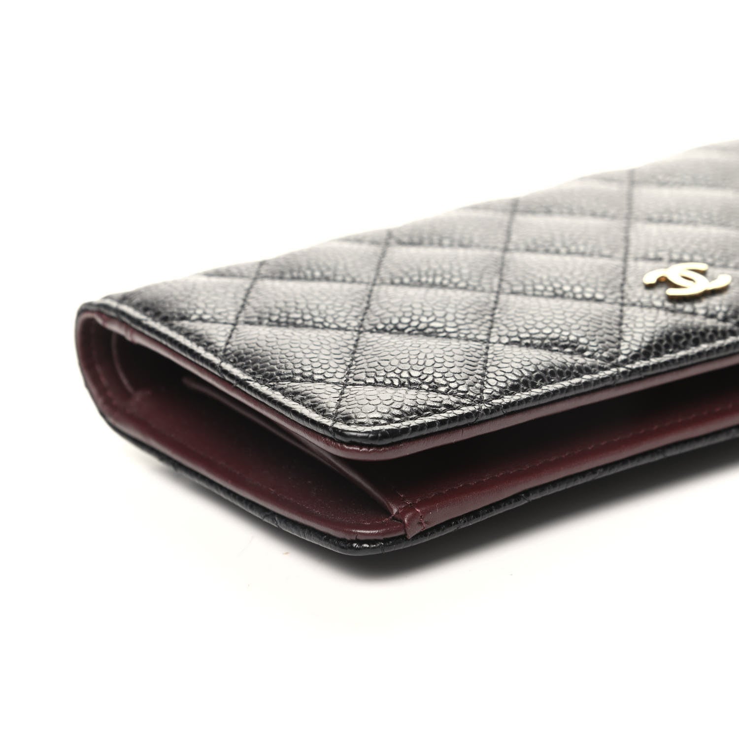 Chanel Caviar Quilted Yen Wallet Black 8 of 9