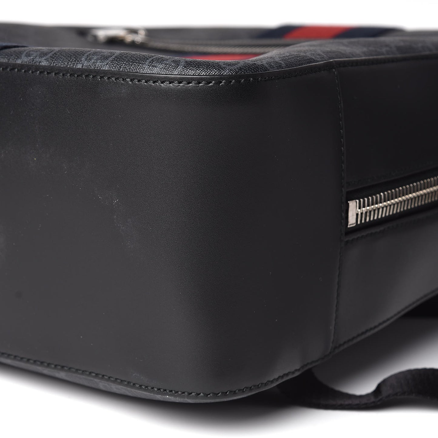 GG Supreme Monogram Web Tote Backpack Black Grey