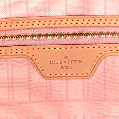 Louis Vuitton Damier Azur Neo Neverfull MM Rose Ballerine 7 of 9
