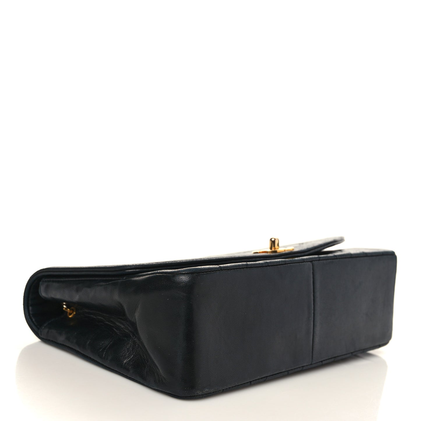 Lambskin Quilted Medium Single Flap Black