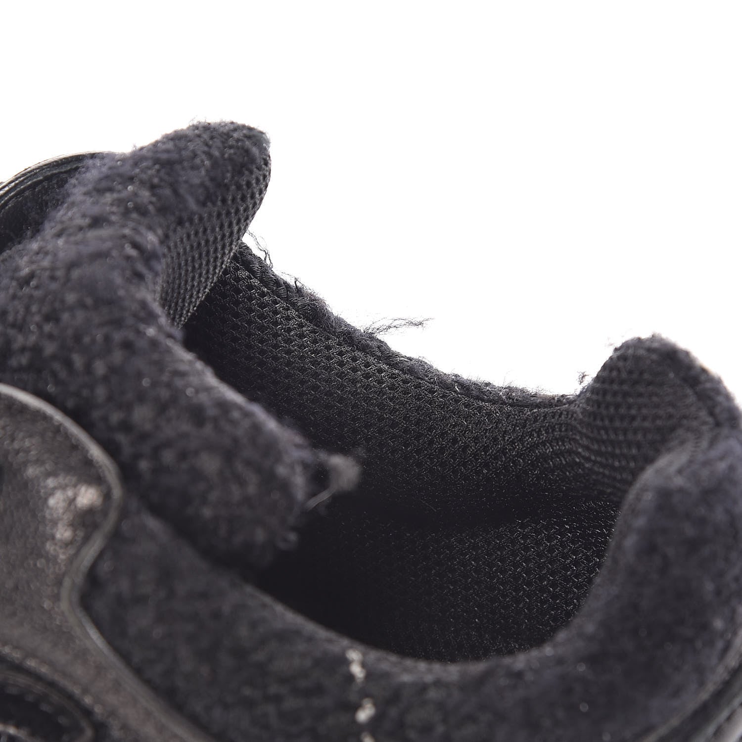 Chanel Tweed Suede Goatskin CC Sneakers 38 Black White 14 of 16