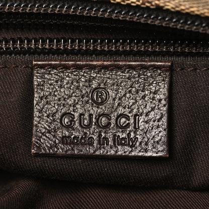 Gucci Monogram Web Small Flat Messenger Bag Brown 6 of 11