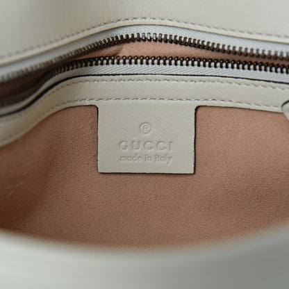 Gucci Calfskin Matelasse Small GG Marmont Shoulder Bag White 6 of 13