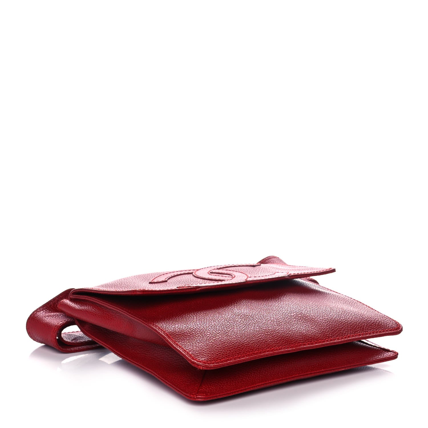 Chanel Caviar CC Shoulder Bag Red 3 of 9