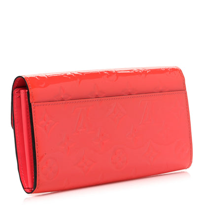 Louis Vuitton Vernis Sarah Wallet NM Rose Litchi 3 of 6
