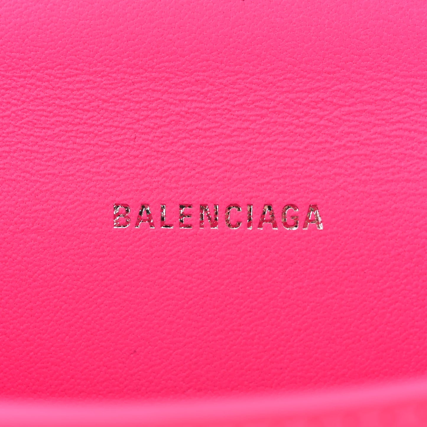Shiny Box Calfskin Hourglass Top Handle Bag XS Hot Pink