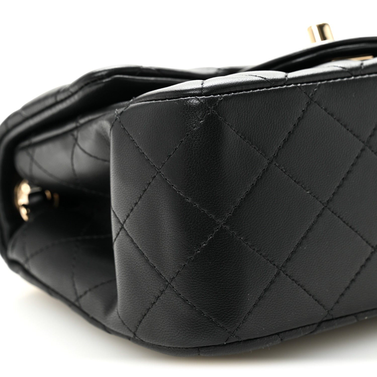 Chanel Lambskin Quilted Mini Square Flap Black 9 of 10