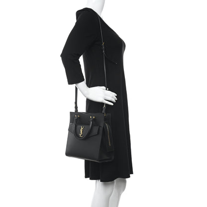 Saint Laurent Grain De Poudre Small Uptown Tote Black 2 of 10