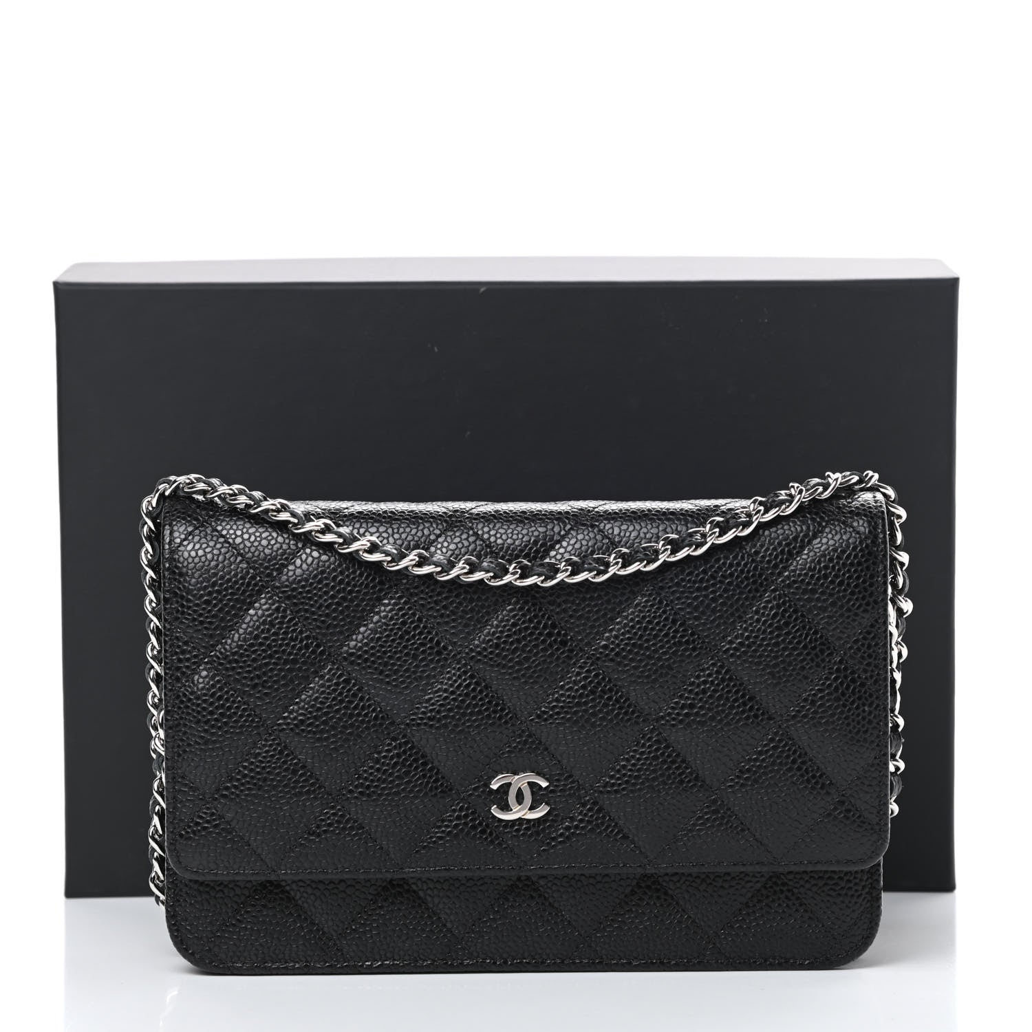 Chanel Caviar Quilted Wallet On Chain WOC Black 12 of 12